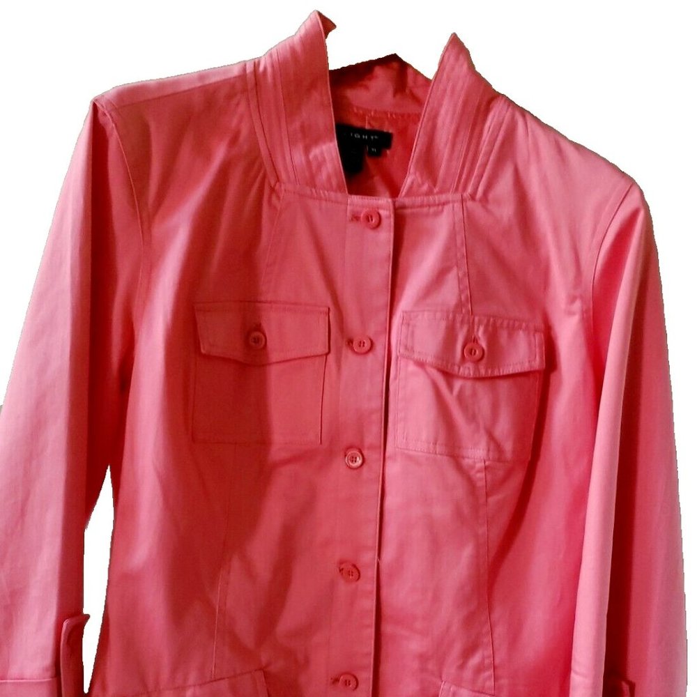 Lightweight  Cotton Blend Utility Safari Jacket Co